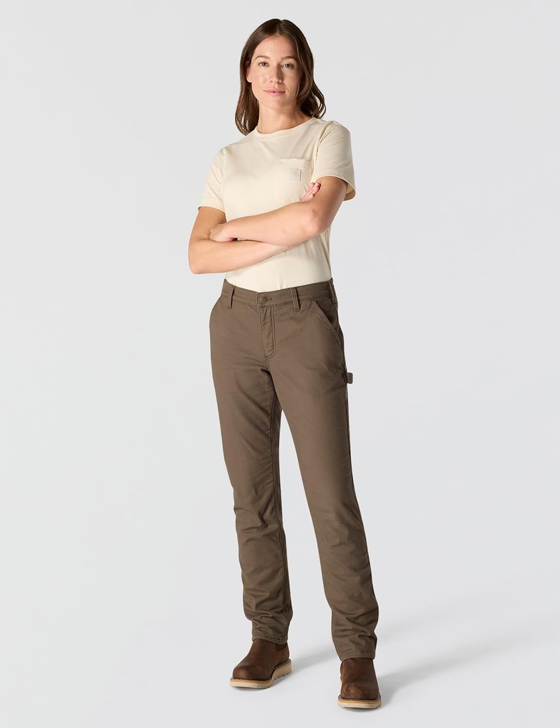 image:imageCarhartt Womens The Essential Lined Canvas PantTarmac