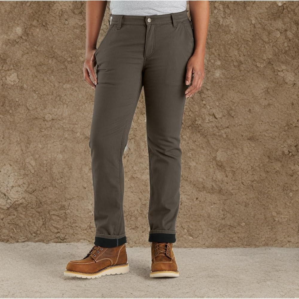 image:imageCarhartt Womens The Essential Lined Canvas PantTarmac