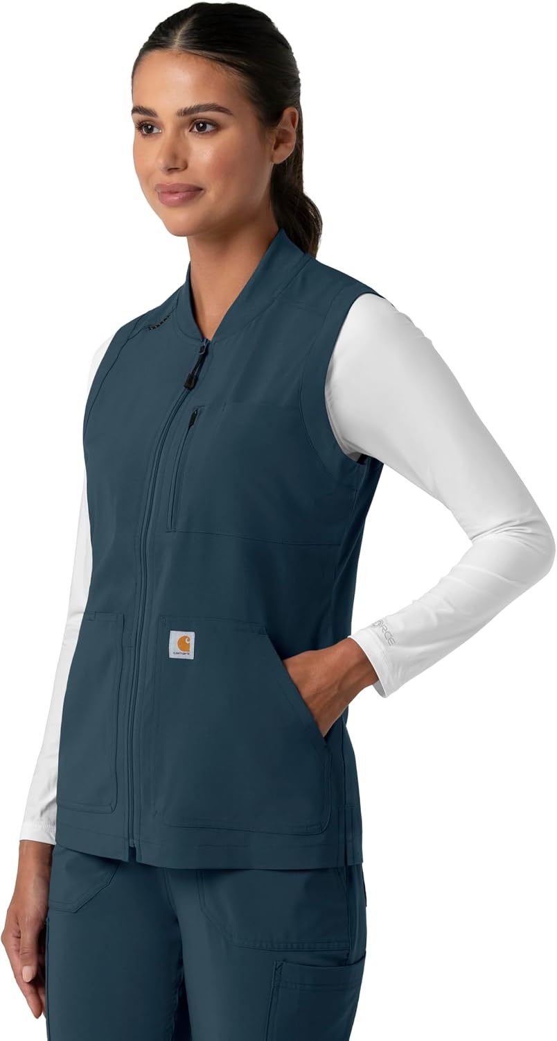 image:imageCarhartt Womens Womens Lightweight Scrub VestNavy