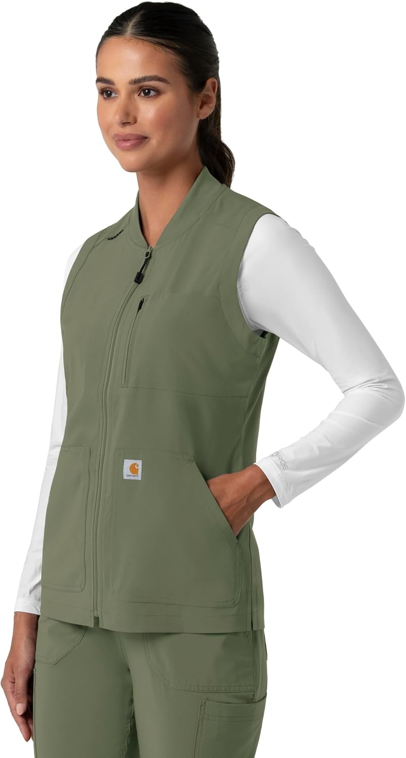 image:imageCarhartt Womens Womens Lightweight Scrub VestOlive