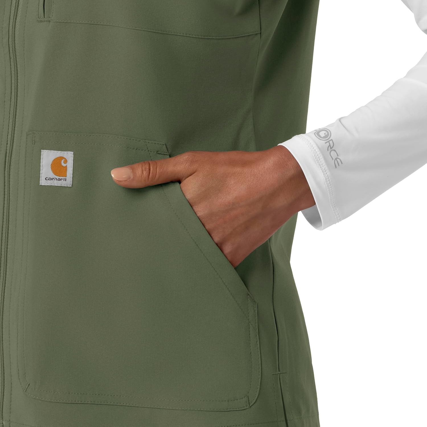 image:imageCarhartt Womens Womens Lightweight Scrub VestOlive