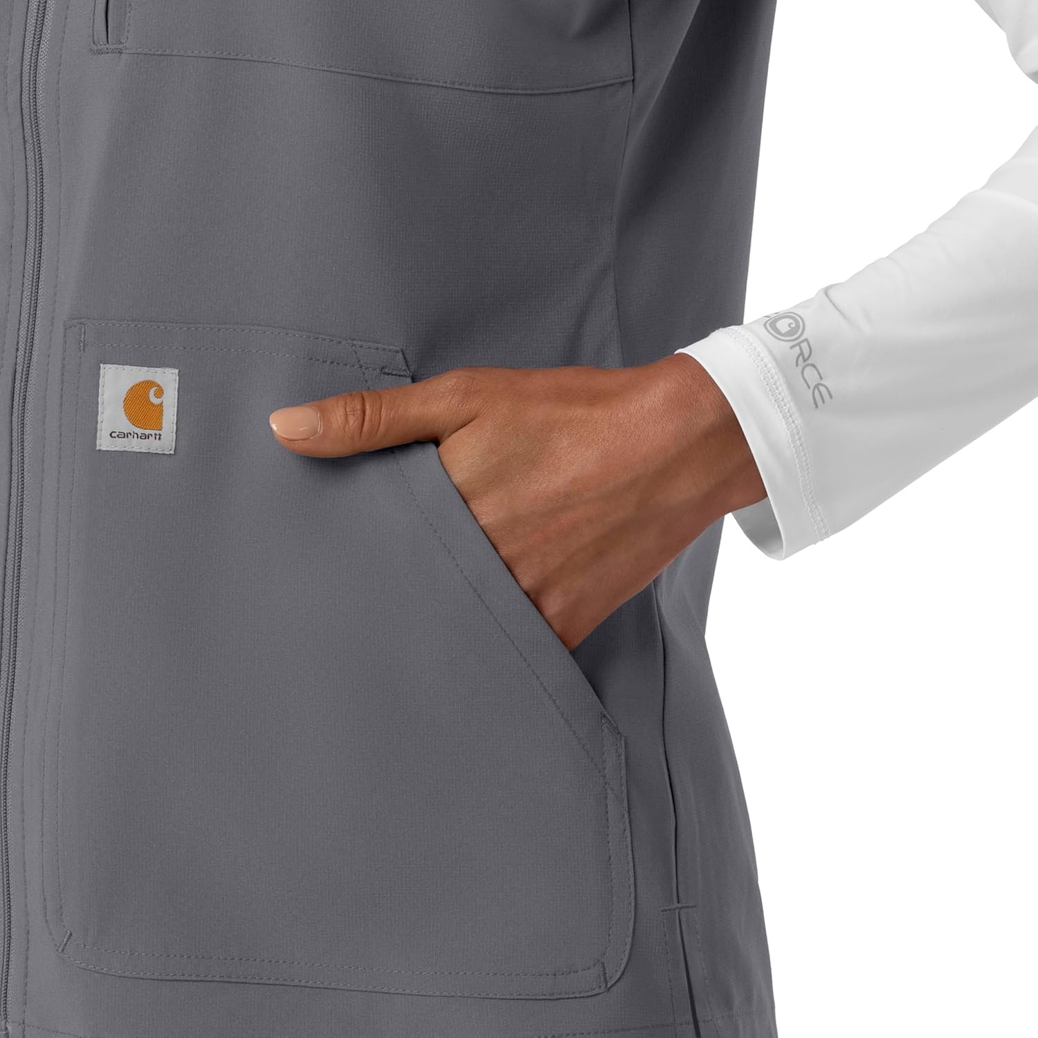 image:imageCarhartt Womens Womens Lightweight Scrub VestPewter