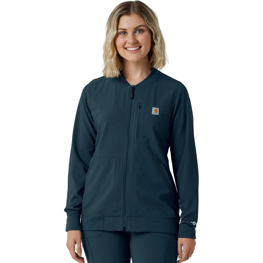 image:imageCarhartt Force CrossFlex Womens Lightweight Scrub JacketNavy