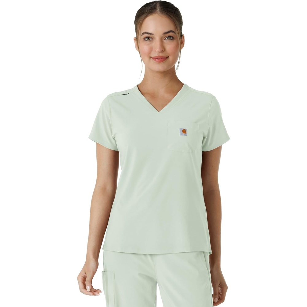 image:imageCarhartt Force CrossFlex Womens Tuckin Scrub TopBig Sky