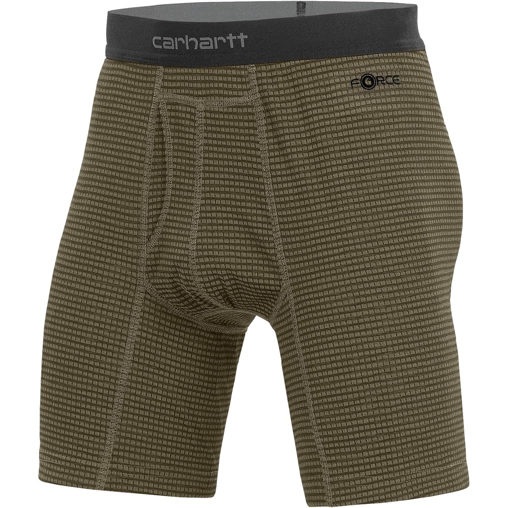 image:imageCarhartt Mens MBB123 8 Inch Tech Boxer BriefBurnt Olive Grid