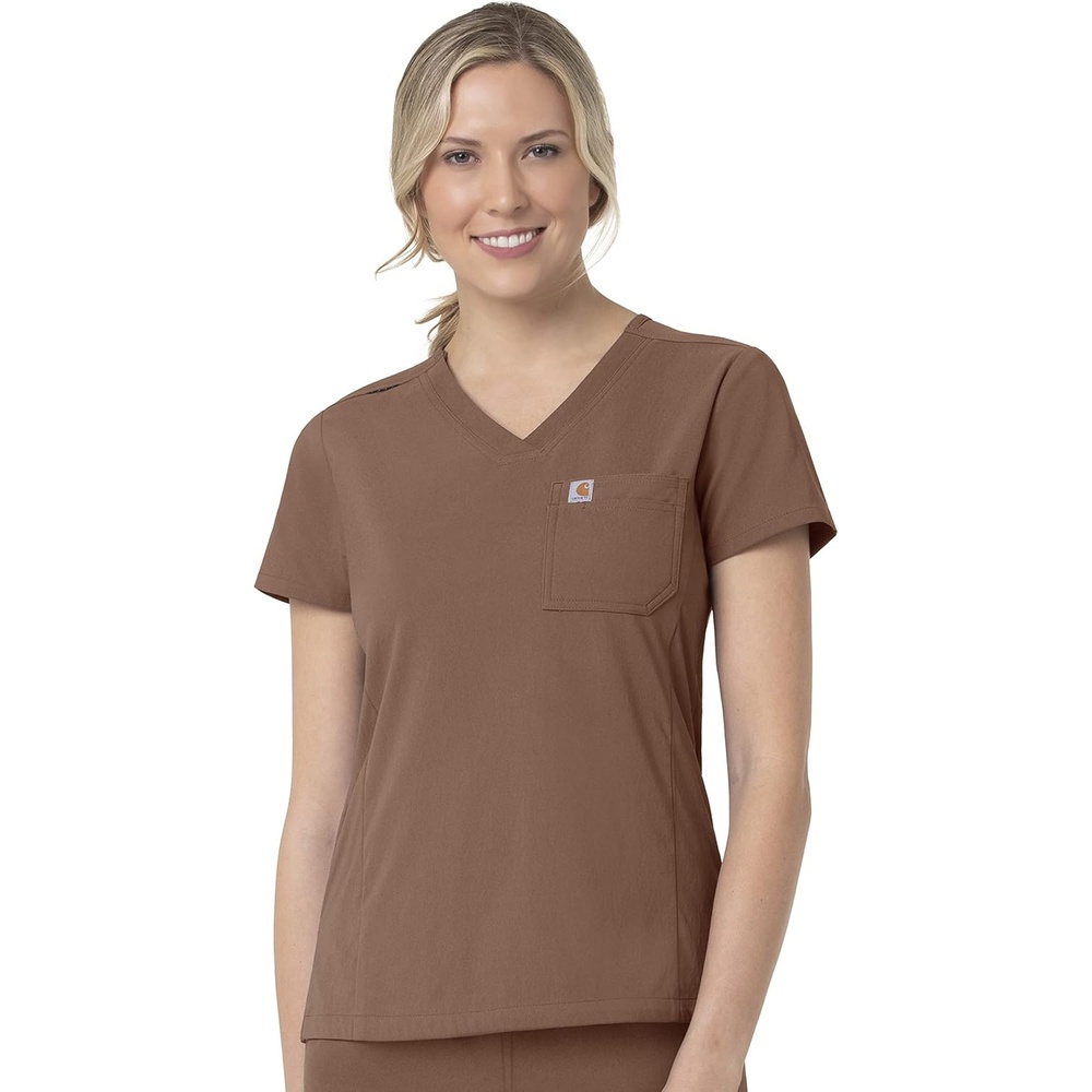 image:imageCarhartt Rugged Flex Peak Womens Tuckin Scrub TopNutmeg