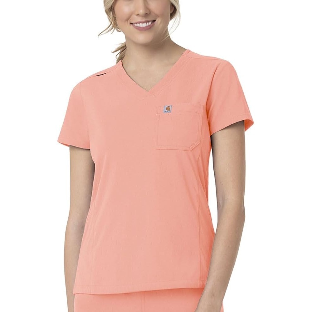 image:imageCarhartt Rugged Flex Peak Womens Tuckin Scrub TopSorbet