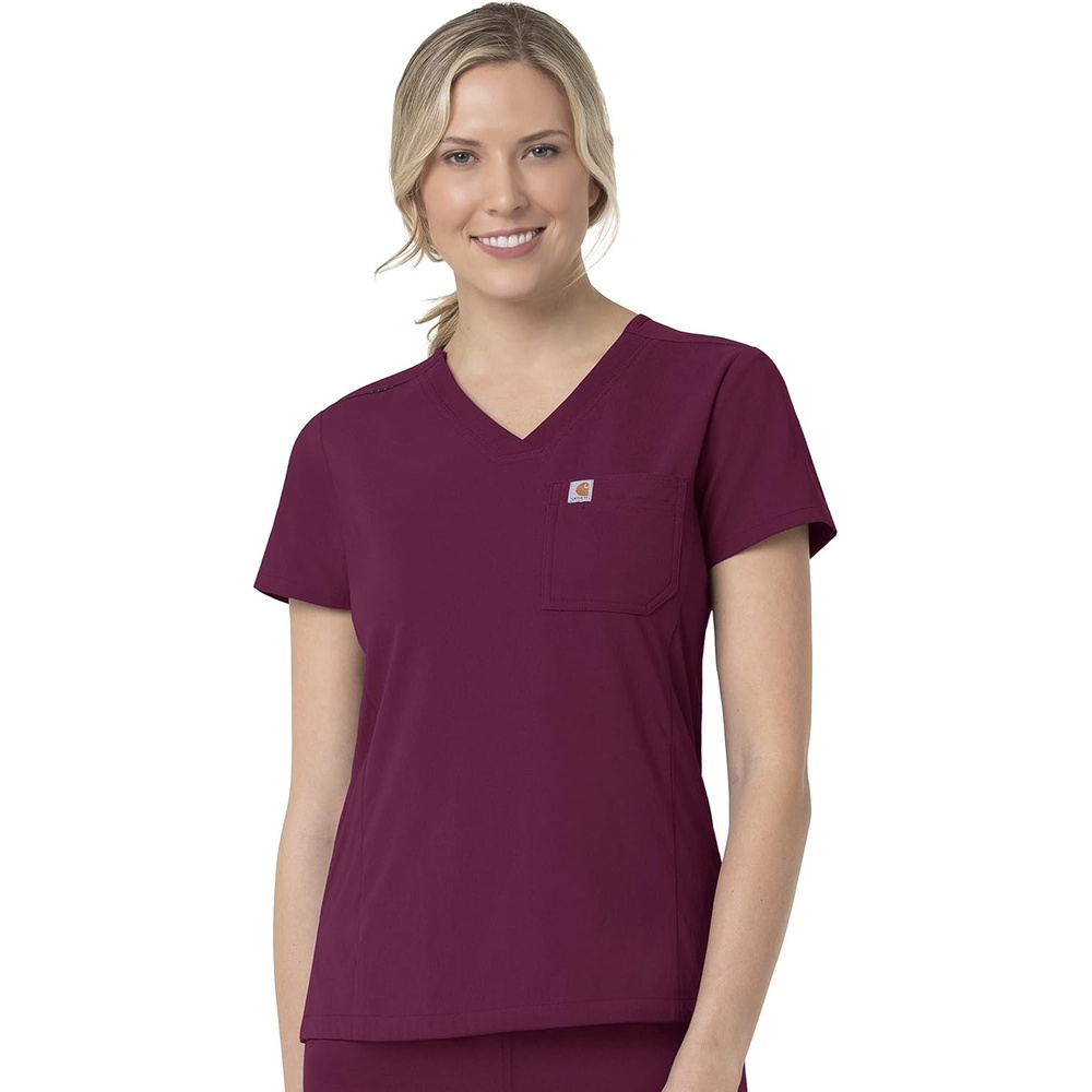 image:imageCarhartt Rugged Flex Peak Womens Tuckin Scrub TopWine