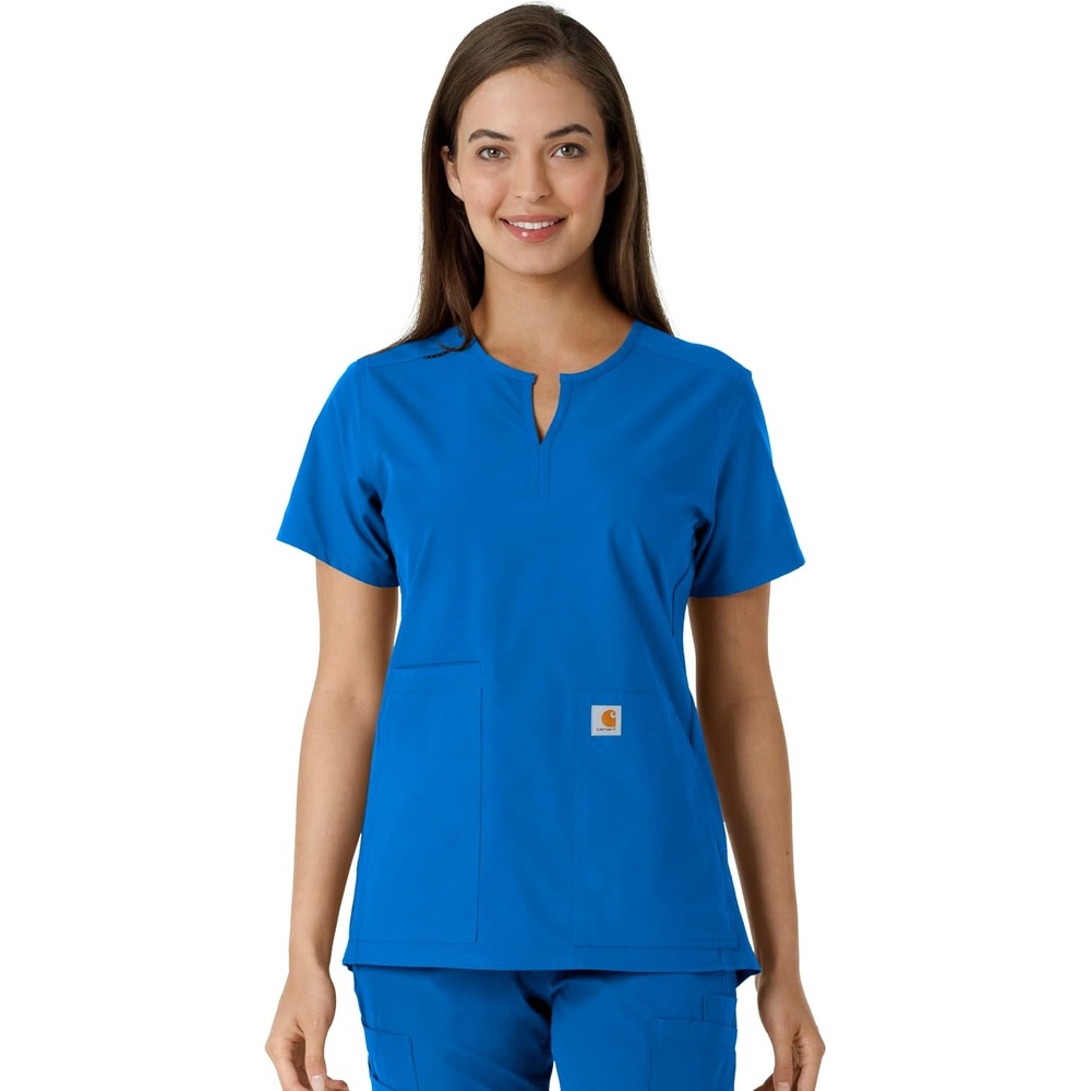image:imageCarhartt Scrubs C12413 Womens Force Essentials Modern Fit Notch NeckRoyal