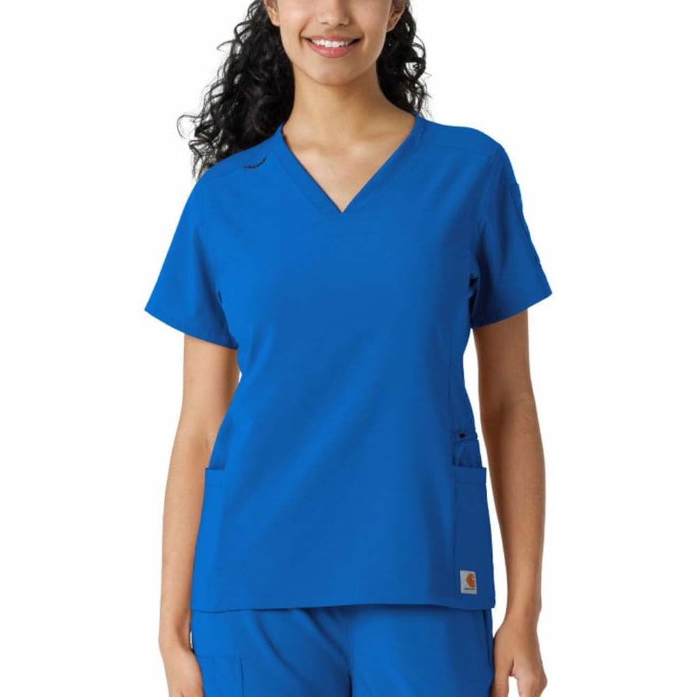 image:imageCarhartt Scrubs C13310 Womens CrossFlex Modern Fit Oversized VNeck TopRoyal