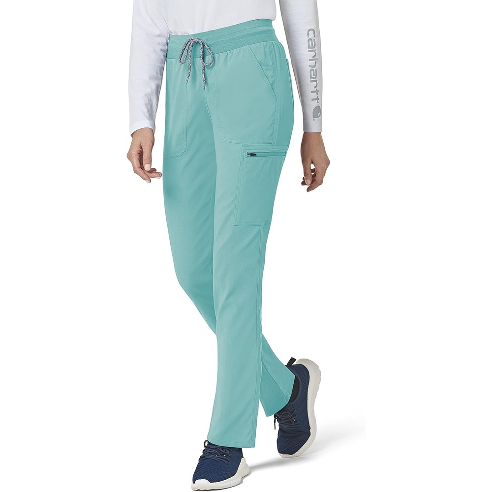 image:imageCarhartt Scrubs C52237 Womens Rugged Flex Modern Fit Slim Leg PantAqua Sea