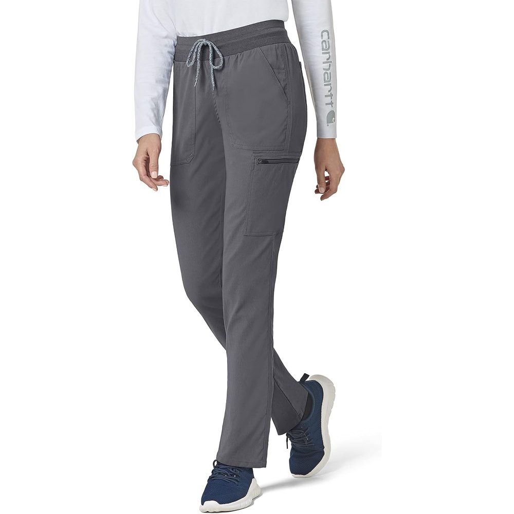 image:imageCarhartt Scrubs C52237 Womens Rugged Flex Modern Fit Slim Leg PantPewter