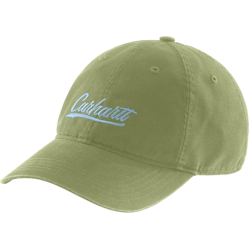 image:imageCarhartt Womens 105247 Womens Canvas Script Graphic CapGreen Olive