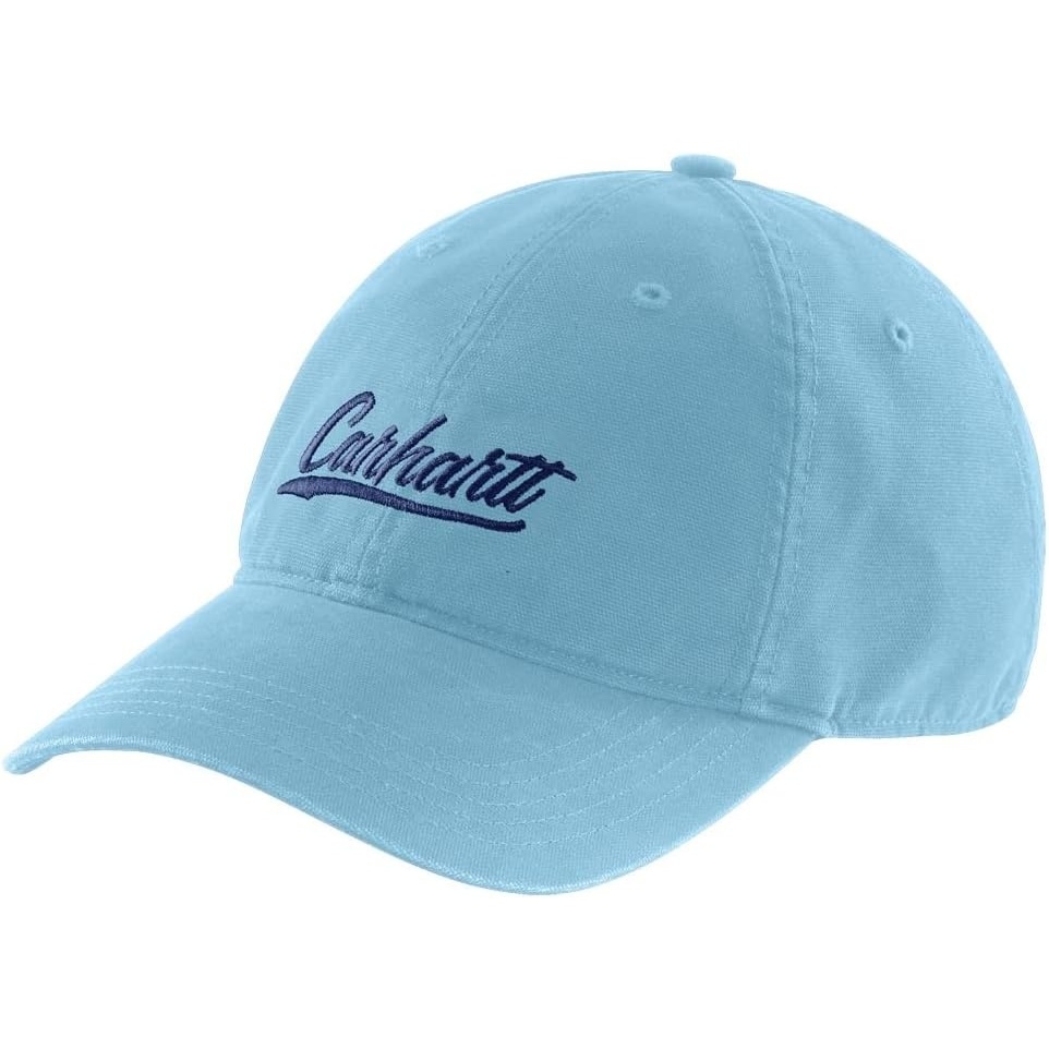 image:imageCarhartt Womens 105247 Womens Canvas Script Graphic CapPowder Blue