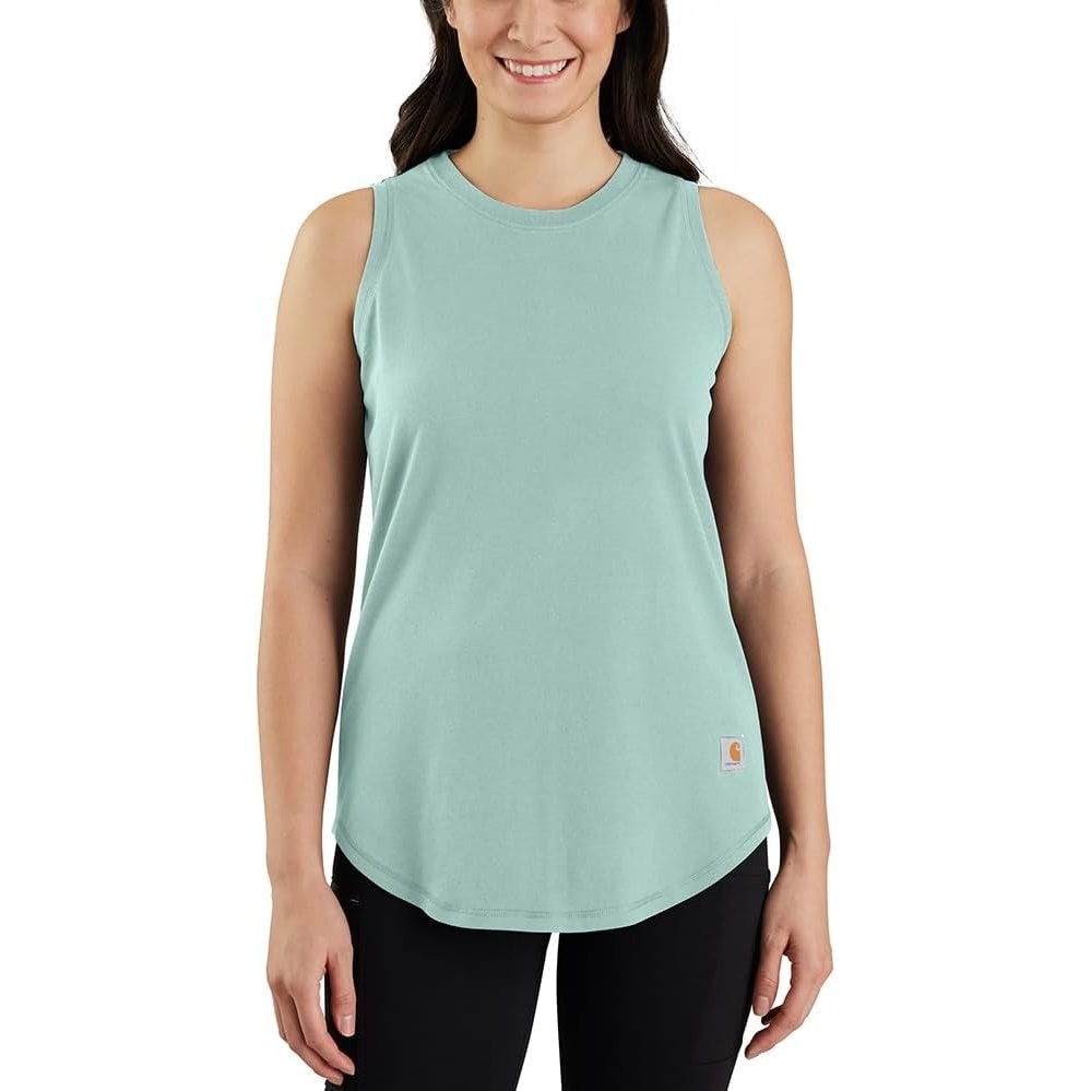 image:imageCarhartt Womens 105414 Womens Force Relaxed Fit TankBlue Surf