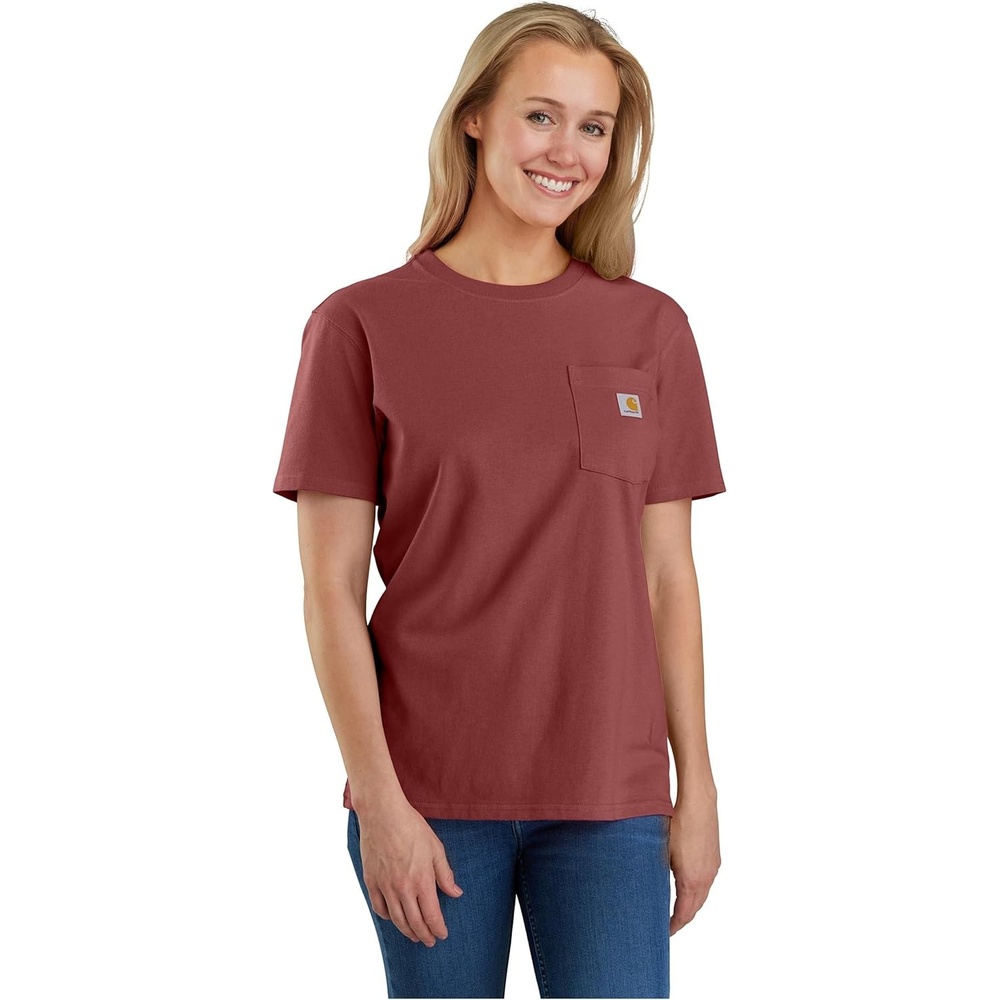 image:imageCarhartt Womens Iconic WK87 Pocket TShirt CloseoutBarnwood
