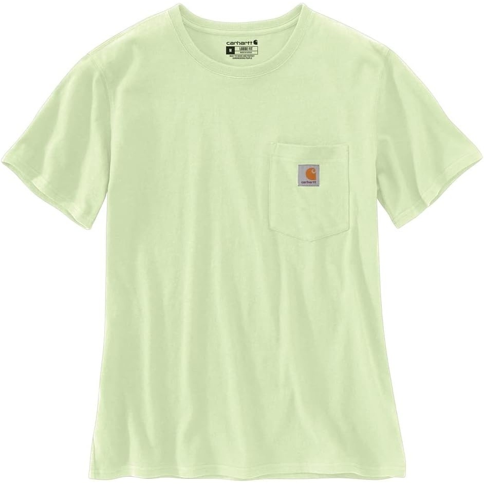 image:imageCarhartt Womens Iconic WK87 Pocket TShirt CloseoutHint of Lime