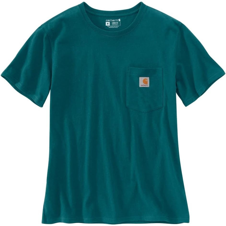 image:imageCarhartt Womens Iconic WK87 Pocket TShirt CloseoutShaded Spruce