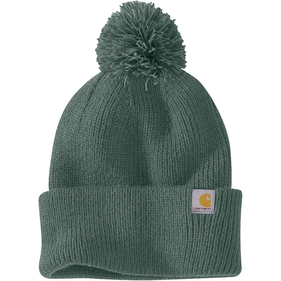 image:imageCarhartt Womens Knit PomPom Cuffed BeanieFrosted Balsam