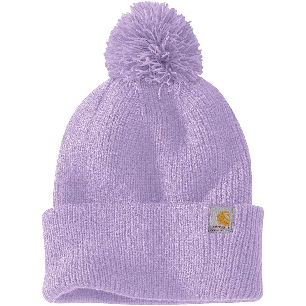 image:imageCarhartt Womens Knit PomPom Cuffed BeanieViolet Haze