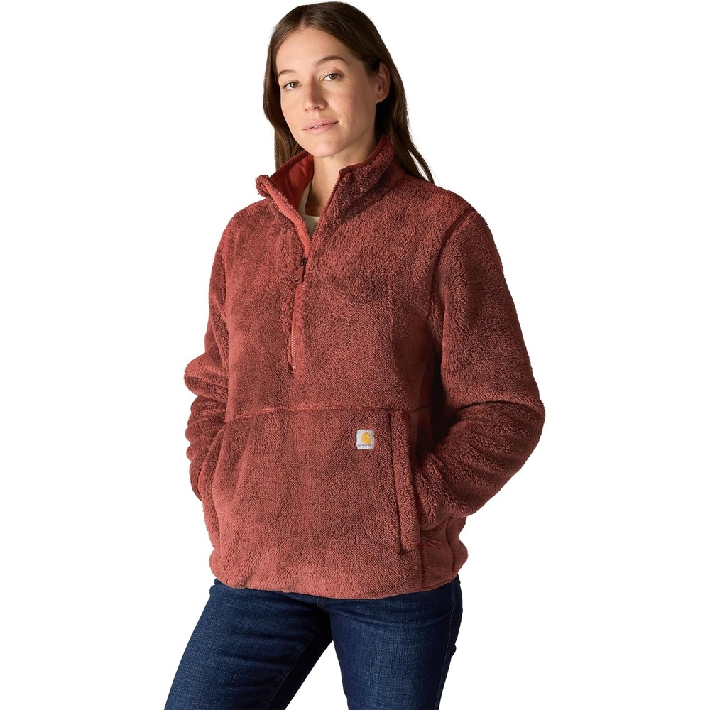 image:imageCarhartt Womens Loose Fit Fleece PulloverSpice Red
