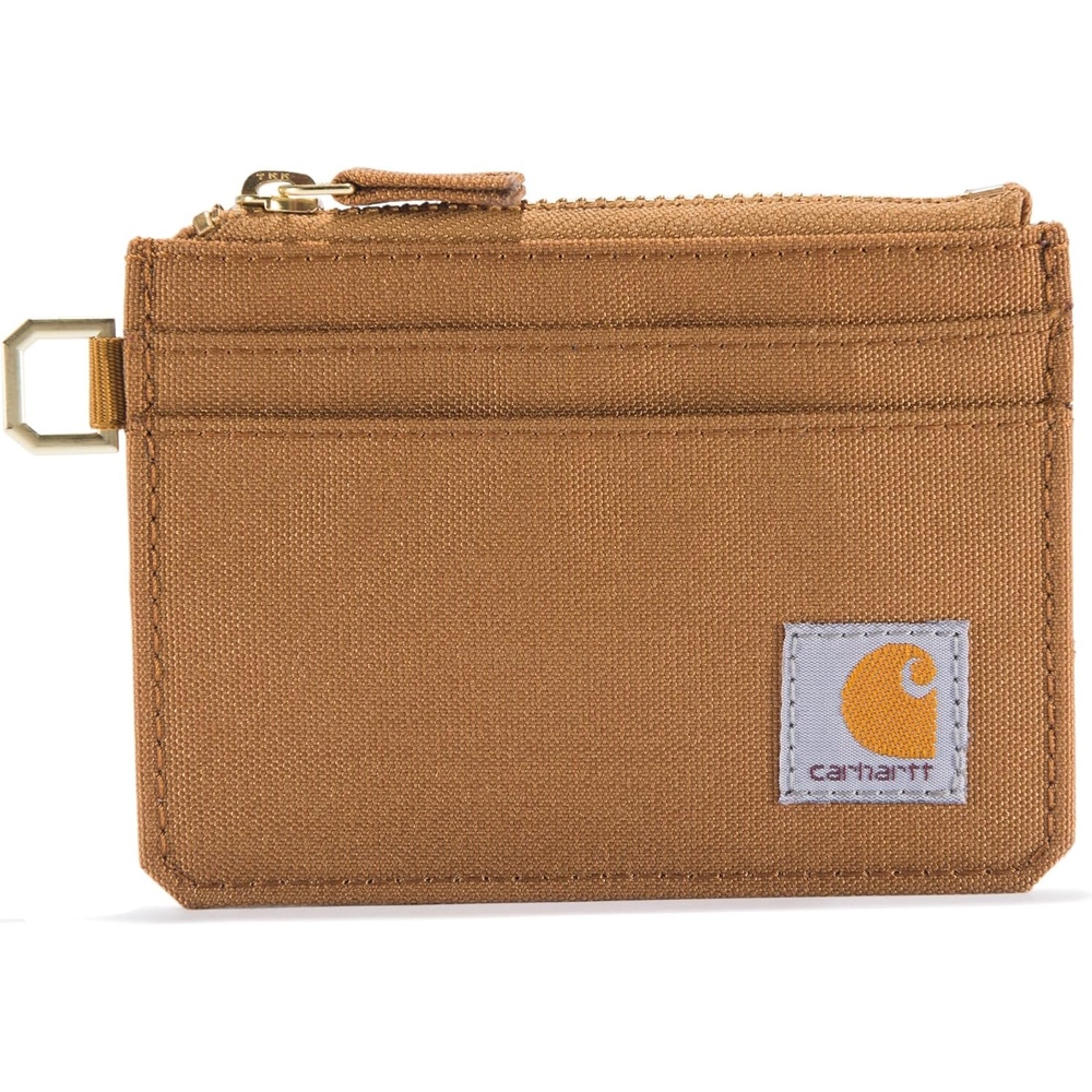 image:imageCarhartt Womens Nylon Duck Zippered Card Keeper WalletNylon Duck Zippered Carhartt Brown