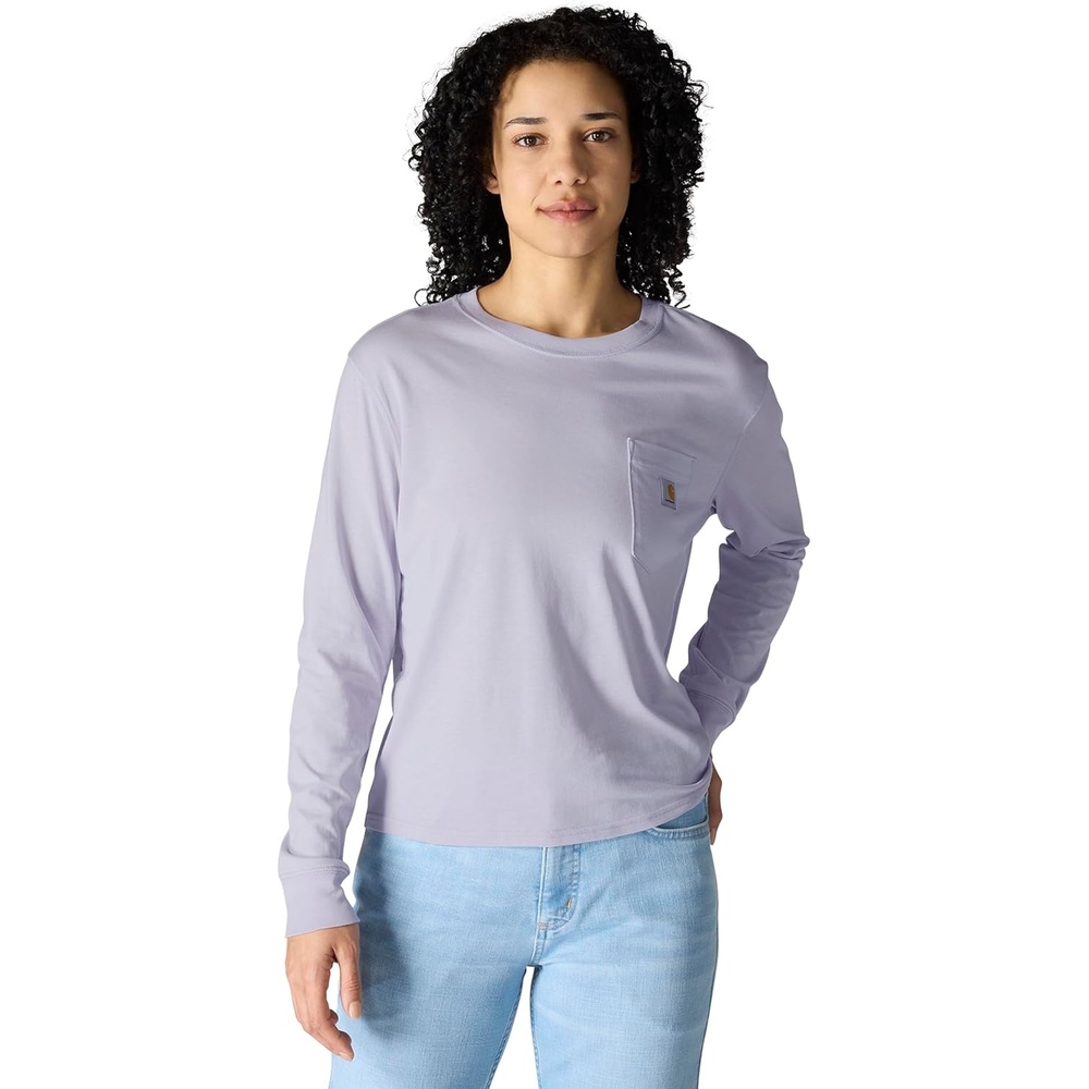 image:imageCarhartt Womens Tencel Fiber Series Loose Fit LongSleeve Pocket TShirtMica