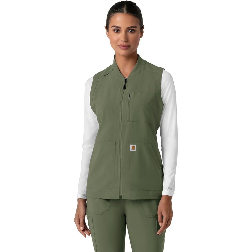 image:imageCarhartt Womens Womens Lightweight Scrub VestOlive