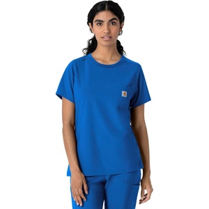 Carhartt Force Cross-Flex Women’s Crew Neck Scrub Top(Royal)