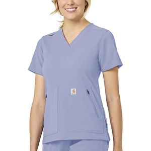 Carhartt Scrubs C12237 Women’s Rugged Flex® Modern Fit 4-Pocket V-Neck(Ceil Blue)