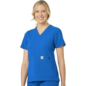 Carhartt Scrubs C12237 Women’s Rugged Flex® Modern Fit 4-Pocket V-Neck(Royal)