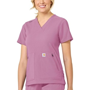 Carhartt Scrubs C12237 Women’s Rugged Flex® Modern Fit 4-Pocket V-Neck(Thistle)