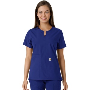 Carhartt Scrubs C12413 Women’s Force® Essentials Modern Fit Notch Neck(Galaxy Blue)