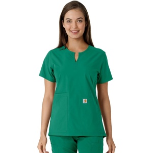 Carhartt Scrubs C12413 Women’s Force® Essentials Modern Fit Notch Neck(Hunter)
