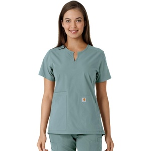 Carhartt Scrubs C12413 Women’s Force® Essentials Modern Fit Notch Neck(Summer Blue)