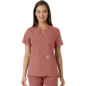 Carhartt Scrubs C12413 Women’s Force® Essentials Modern Fit Notch Neck(Wildrose)