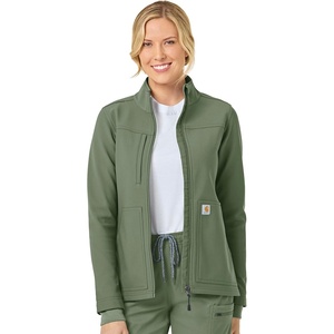Carhartt Scrubs C81023 Women’s Rugged Flex® Modern Fit Bonded Fleece Ja(Olive)