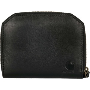 Carhartt Womens Casual Full Grain Leather Wallets, Multiple Card and Cash Compartments for Easy Access(Black (Hybrid Wallet))