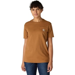 Carhartt Women’s Iconic WK87 Pocket T-Shirt Closeout(Carhartt Brown)