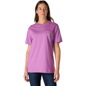 Carhartt Women’s Iconic WK87 Pocket T-Shirt Closeout(Cherry Bloom)