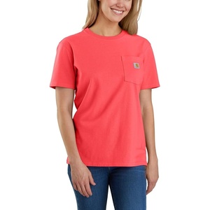 Carhartt Women’s Iconic WK87 Pocket T-Shirt Closeout(Coral Glow)