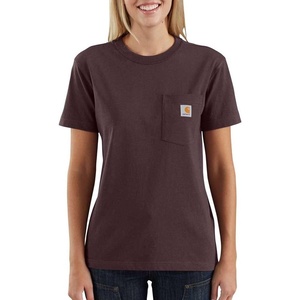 Carhartt Women’s Iconic WK87 Pocket T-Shirt Closeout(Deep Wine)