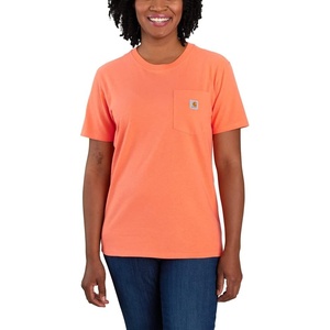 Carhartt Women’s Iconic WK87 Pocket T-Shirt Closeout(Electric Coral)