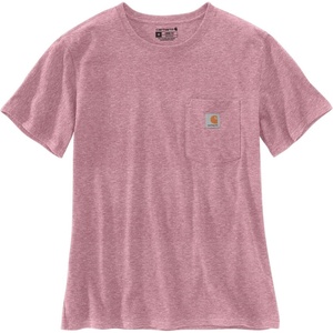 Carhartt Women’s Iconic WK87 Pocket T-Shirt Closeout(Foxglove Snow Heather)