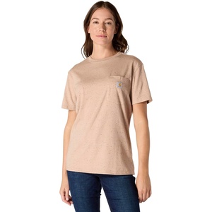 Carhartt Women’s Iconic WK87 Pocket T-Shirt Closeout(Light Taupe Nep)