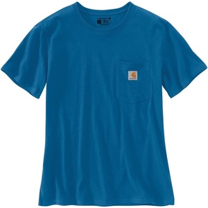 Carhartt Women’s Iconic WK87 Pocket T-Shirt Closeout(Marine Blue)