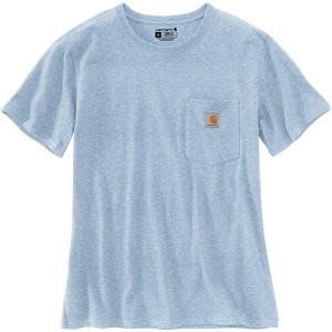 Carhartt Women’s Iconic WK87 Pocket T-Shirt Closeout(Moonstone Snow Heather)