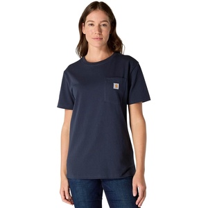 Carhartt Women’s Iconic WK87 Pocket T-Shirt Closeout(Navy)