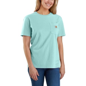 Carhartt Women’s Iconic WK87 Pocket T-Shirt Closeout(Pastel Turquoise)
