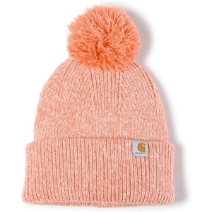 Carhartt Women’s Knit Pom-Pom Cuffed Beanie(Dusty Cedar)